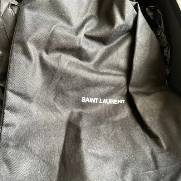 Saint Laurent Black Ankle Boots with Silver Heel - Picture 7 of 15